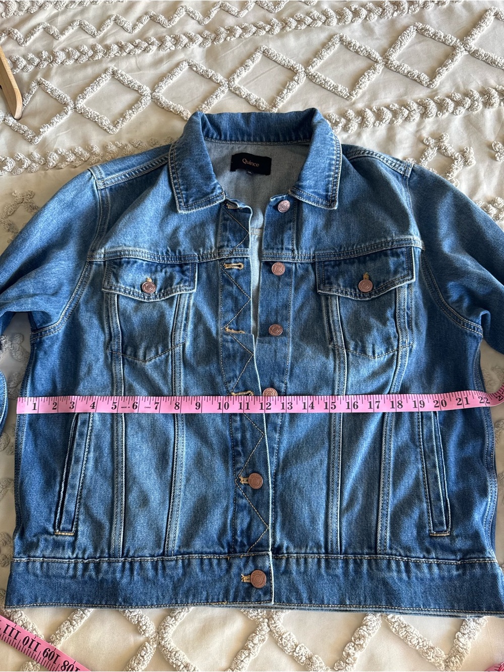 Quince 100% Organic Cotton Denim Jacket XL Indigo Blue - Picture 8 of 10